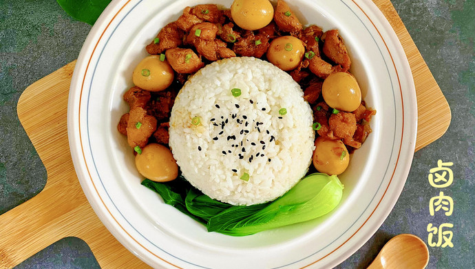 Braised Pork Rice with Chicken Legs