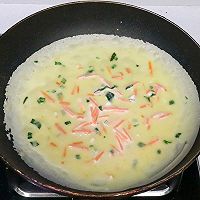 #Autumn Health Eat Like This#Kuaishou Breakfast Egg Milk Vegetable Soft Pancake❗️Illustration of how to make egg pancakes 4