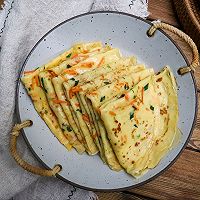 #Autumn Health Eat Like This#Kuaishou Breakfast Egg Milk Vegetable Soft Pancake❗️Illustration of how to make egg pancakes 7