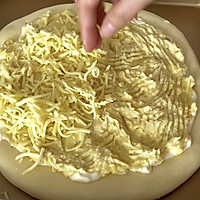 #奇 Baking House#Soft and waxy durian pizza with all-purpose pizza Illustration of how to make the bottom 8