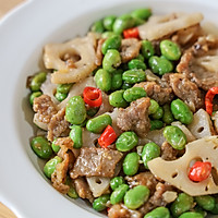 Beginning of Winter Recipe | Stir-fried Beef with Lotus Root and Edamame Illustration 9