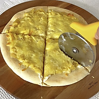 #奇 Baking House#Soft and waxy durian pizza with all-purpose pizza Illustration of how to make the bottom method 9