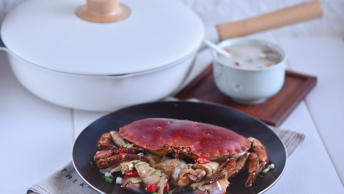 Sautéed Spicy Breaded Crab with Green Onions