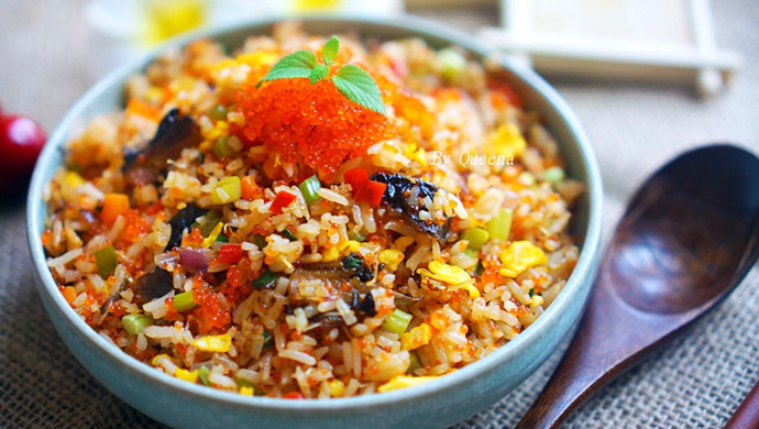 Eel and crab roe fried rice