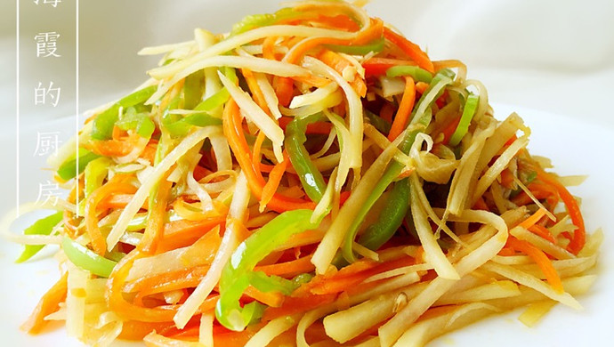 Vegetarian stir-fried three shredded silkworms