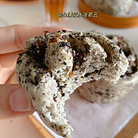 #Autumn Health Eat Like This#Black sesame red date steamed bun roll Illustration of how to do it 12