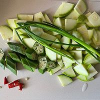 #Autumn Health Eat Like This#Okra Zucchini Egg Shrimp Smooth Illustration of how to do it 1