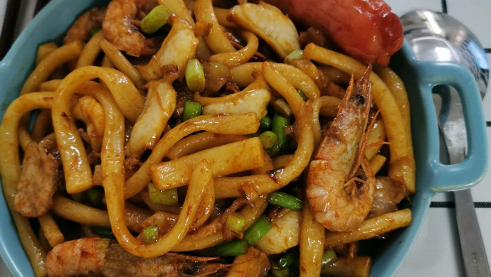 Stir-fried pulled strips