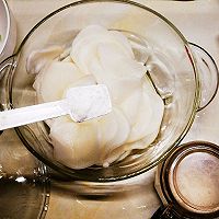 Porridge and side dishes~Illustration of how to make soy-flavored white radish slices 5 