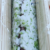 Illustration of how to make spring fish floss sushi 8