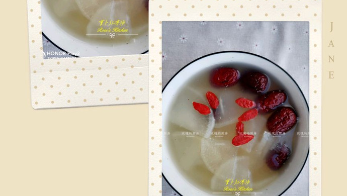 Radish and red date soup