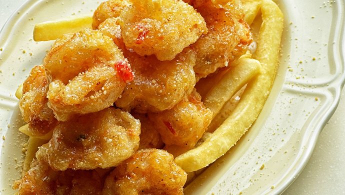 Tomato Mustard Shrimp Fries