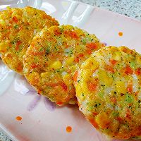 Fat-Reduced Breakfast - Corn Shrimp Cake Recipe Illustration 13 