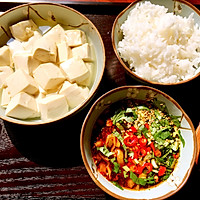 Illustration of how to make bean curd rice 3