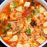 Super fresh fat-reduced shrimp, tomato and tofu soup! Blast in 10 minutes Delicious Kuaishou Slimming Soup! Recipe 6