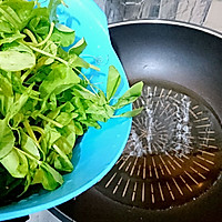 Stir-fried pea sprouts vegetarian vegetables-5 minutes quick dish- Illustrations of recipes from Peach Love nutritionist’s personal chef 2