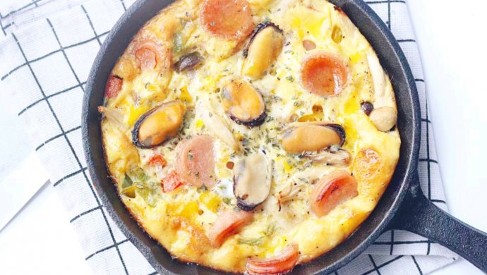 Mussels and Vegetable Baked Eggs