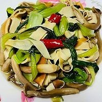 # Lidong the first supplement# Deer antler mushroom, shredded tofu and stir-fried greens Illustration of how to do it 11