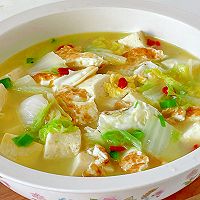 Illustration of how to make cabbage, tofu and egg soup 9