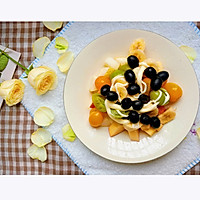 # Spanish Olive Pizza Salad Creative Dishes#Spanish Black Olive Fruit Salad Illustration of how to do it 5