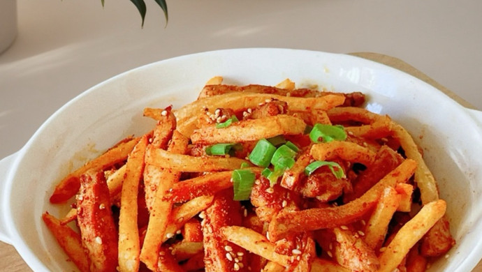 Cumin Pan-fried Chicken Breast Fries