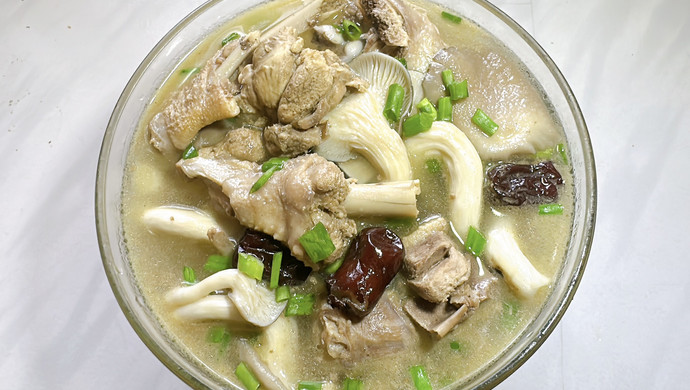 Oyster Mushroom, Red Date and Duck Soup