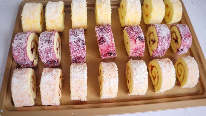 Jam Coconut Cake Roll